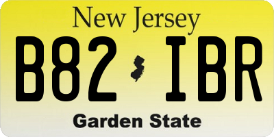 NJ license plate B82IBR
