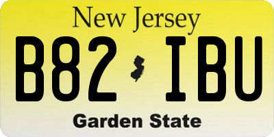 NJ license plate B82IBU