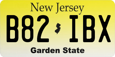 NJ license plate B82IBX