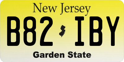 NJ license plate B82IBY