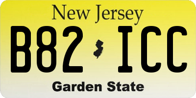 NJ license plate B82ICC