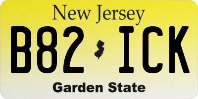 NJ license plate B82ICK