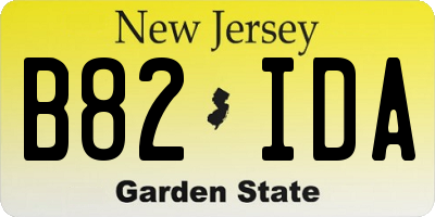 NJ license plate B82IDA