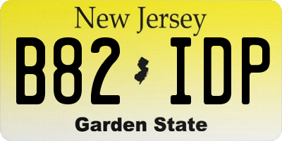 NJ license plate B82IDP