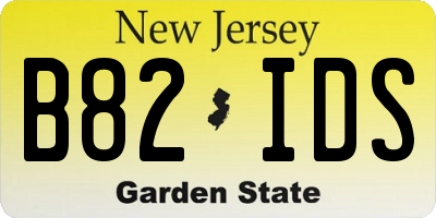 NJ license plate B82IDS