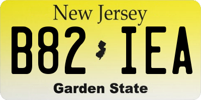 NJ license plate B82IEA