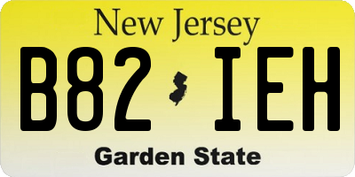 NJ license plate B82IEH