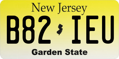 NJ license plate B82IEU