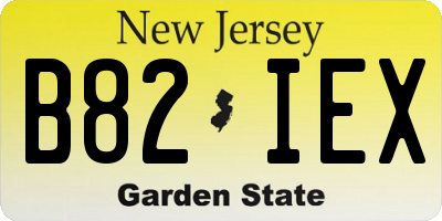 NJ license plate B82IEX