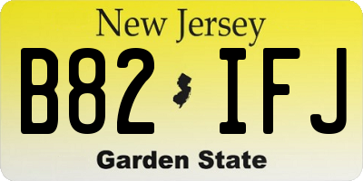 NJ license plate B82IFJ