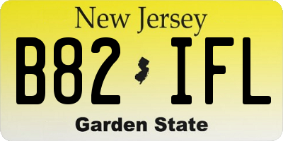 NJ license plate B82IFL