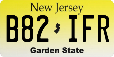 NJ license plate B82IFR