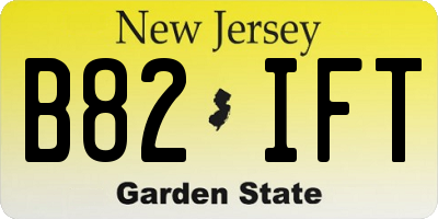 NJ license plate B82IFT