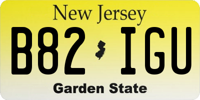 NJ license plate B82IGU