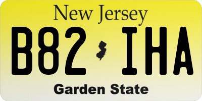 NJ license plate B82IHA