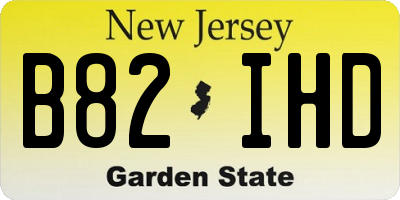 NJ license plate B82IHD