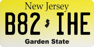 NJ license plate B82IHE