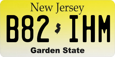 NJ license plate B82IHM