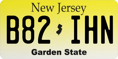 NJ license plate B82IHN