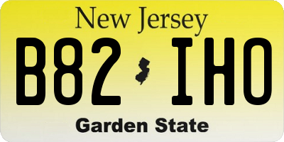 NJ license plate B82IHO