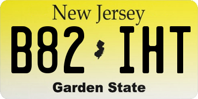 NJ license plate B82IHT