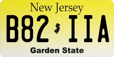 NJ license plate B82IIA