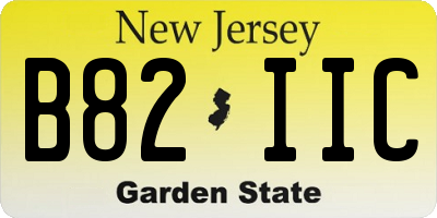 NJ license plate B82IIC