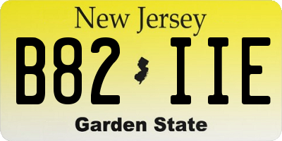 NJ license plate B82IIE