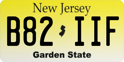 NJ license plate B82IIF