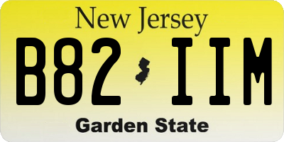 NJ license plate B82IIM