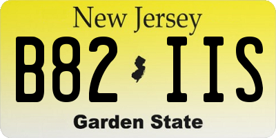 NJ license plate B82IIS