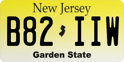 NJ license plate B82IIW