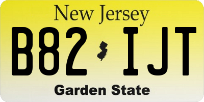 NJ license plate B82IJT