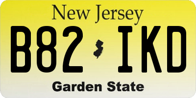NJ license plate B82IKD