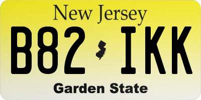NJ license plate B82IKK