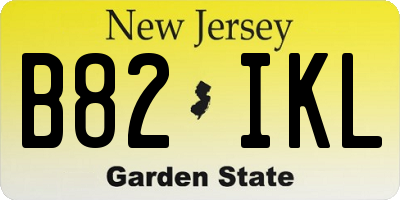 NJ license plate B82IKL