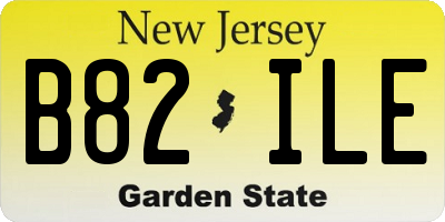 NJ license plate B82ILE