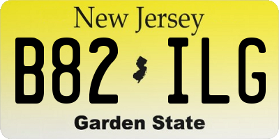 NJ license plate B82ILG