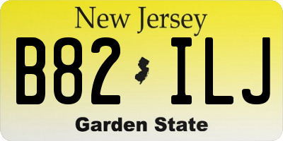 NJ license plate B82ILJ
