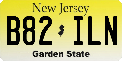 NJ license plate B82ILN