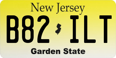 NJ license plate B82ILT