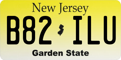 NJ license plate B82ILU