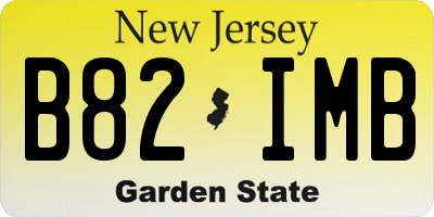 NJ license plate B82IMB