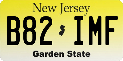 NJ license plate B82IMF