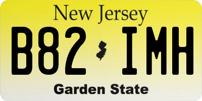 NJ license plate B82IMH