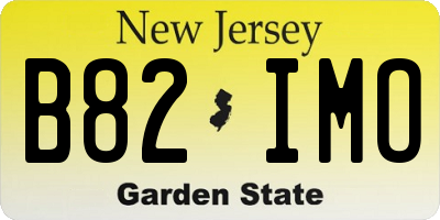 NJ license plate B82IMO