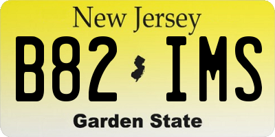 NJ license plate B82IMS