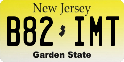 NJ license plate B82IMT