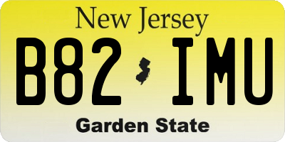 NJ license plate B82IMU