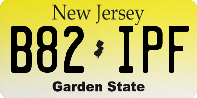 NJ license plate B82IPF
